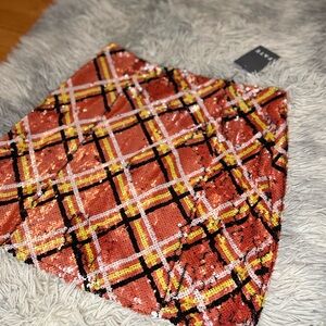 Fate Red and Black Sequin Skirt